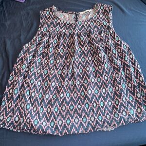 Sonoma Sleeveless Ikat-Pattern Shirt - Size 2X